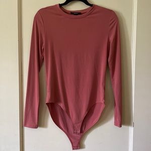 Forever 21 Pink Long Sleeve Bodysuit